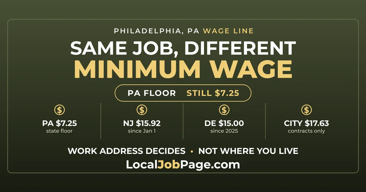 Philadelphia's Wage Line: Why the Same Job Pays More Across the Bridge