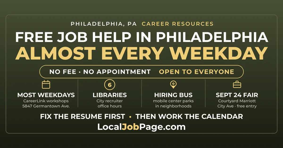 Where to Get Free Job Help in Philadelphia This Fall